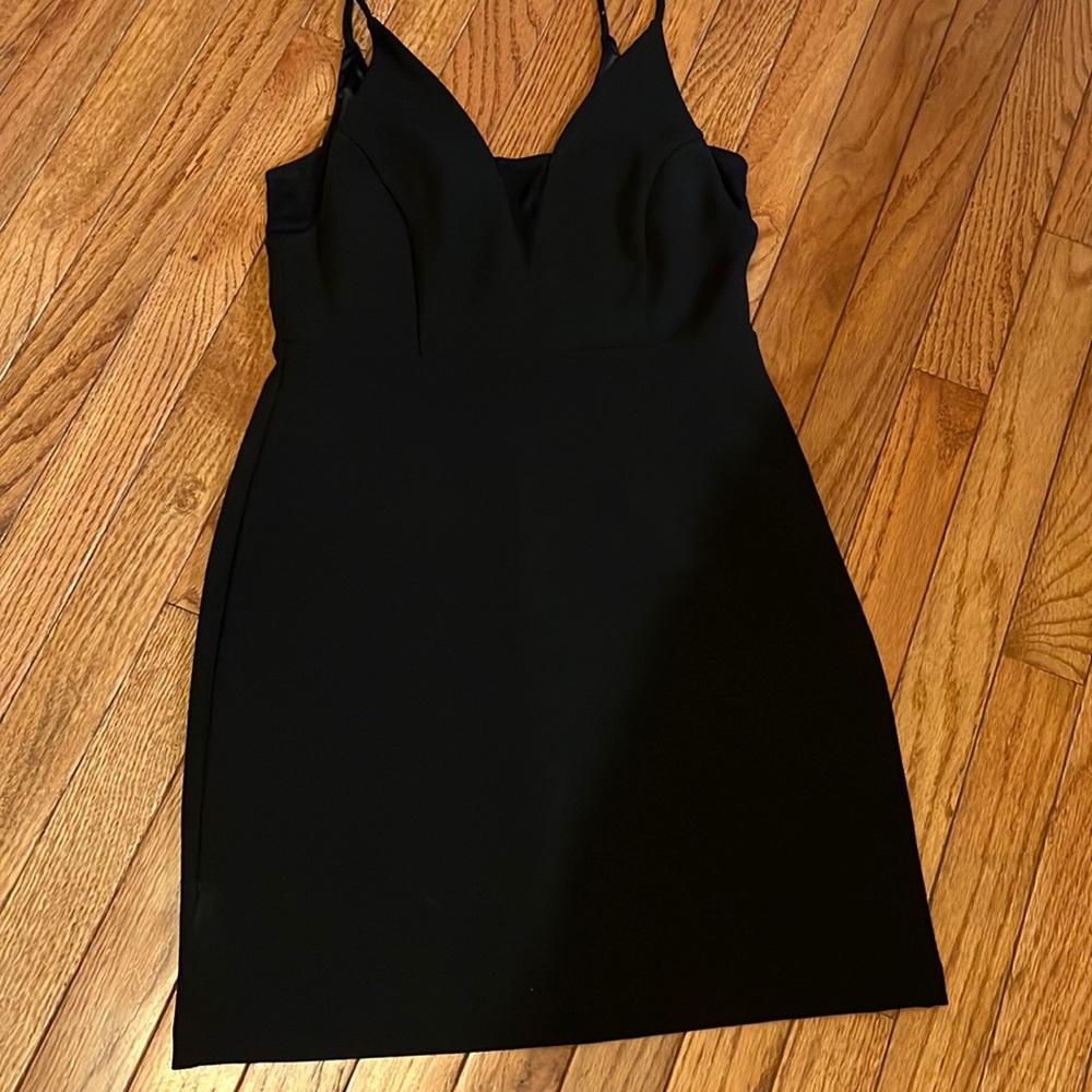 Express black mini dress.